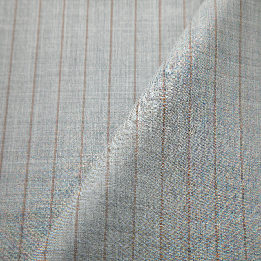 VBC Grey & Earth-Brown Stripe Wool