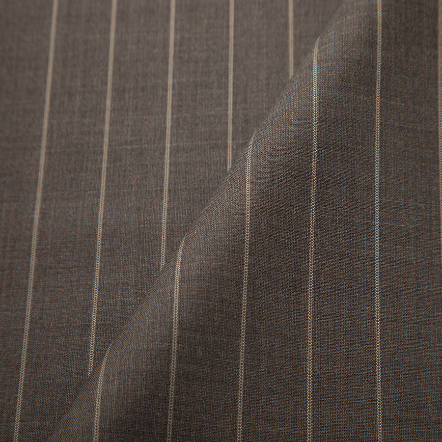VBC Dark Chocolate & Beige Stripe Wool