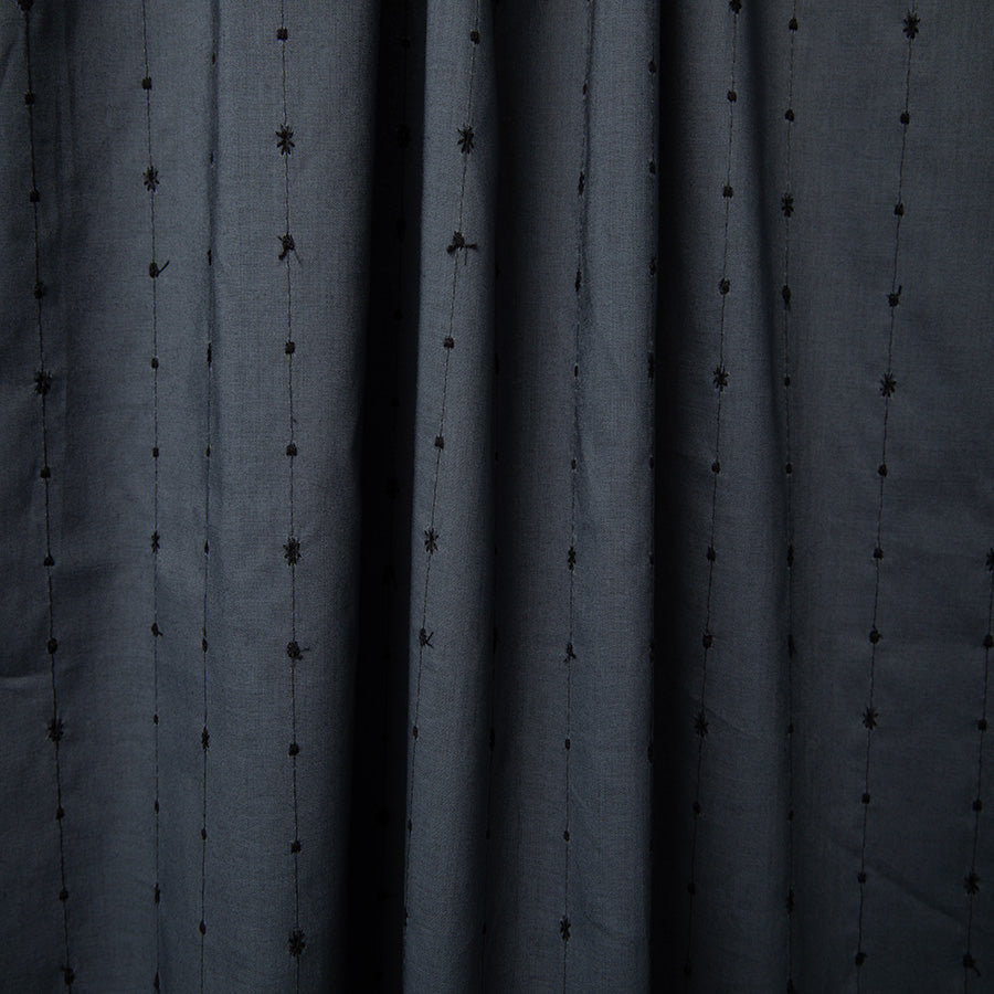 JAPAN MADE Charcoal & Black Embroidery